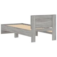 Bedframe met hoofdeinde bewerkt hout grijs sonoma 90x190 cm - thumbnail