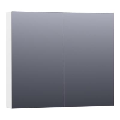 Brauer Impress Spiegelkast 80 cm - zonder Verlichting - Met 2 Dubbelzijdige Spiegeldeuren - Mat Wit