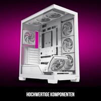 MODECOM computerkast VOLCANO STELLAR PLUS ARGB MIDI 8F Wit - thumbnail