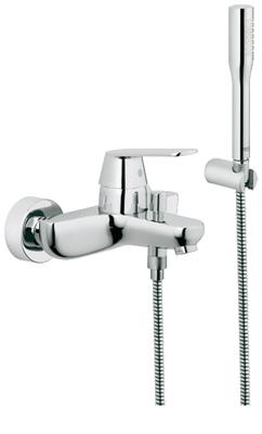 GROHE Eurosmart Cosmopolitan badkraan met omstel en koppelingen met garnituur chroom 32832000