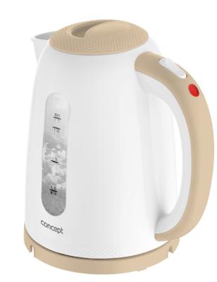 Concept RK2331 waterkoker 1,7 l 2200 W Beige, Wit