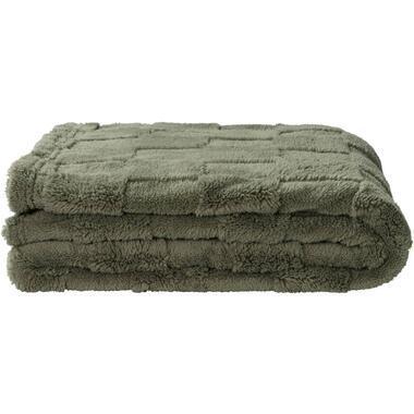 Plaid Sjors - groen - 130x170 cm