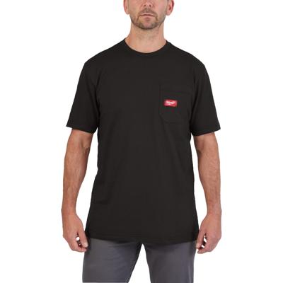 Milwaukee wt ss bl l t-shirt work short sleeve black l - 4932493005