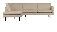 WOOOD Hoekbank 'Rodeo' Links, Bouclé, kleur Beige - thumbnail
