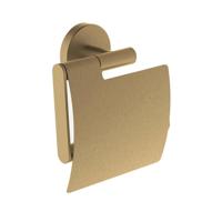 Wiesbaden Toiletrolhouder Alonzo Met Klep Geborsteld Messing - thumbnail