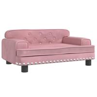 VidaXL Hondenmand 70x45x30 cm fluweel roze - thumbnail