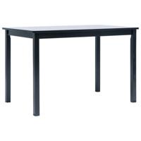 Eettafel 114x71x75 cm massief rubberwood zwart - thumbnail