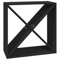 Wijnkast 62x25x62 cm massief grenenhout zwart - thumbnail