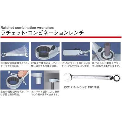Bahco steek-ringratelsleutel 19 mm | 1RM-19 - thumbnail