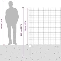 VidaXL Hek met paal zilver 1,6 x 10 m staal - thumbnail