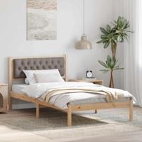 Bedframe met hoofdeinde Taupe 100 x 200 cm Stof - thumbnail
