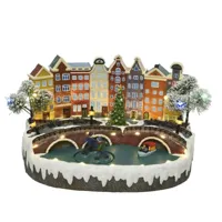Lumineo LED tafereel kerst Amsterdam 33x24x22 cm 45L multi - thumbnail