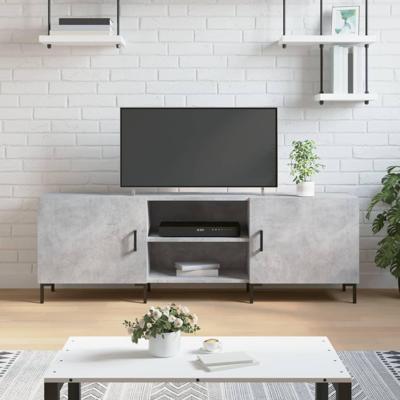 Tv-meubel 150x30x50 cm bewerkt hout betongrijs