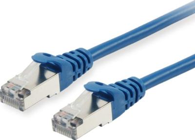 Equip 605537 RJ45 Netwerkkabel, patchkabel CAT 6 S/FTP 0.50 m Blauw Vergulde steekcontacten 1 stuk(s)