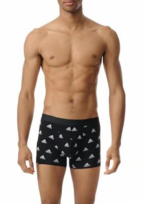Adidas Boxershorts flex cotton lang 3-pack blauw zwart