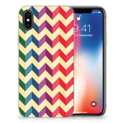 Apple iPhone X | Xs | TPU bumper | Zigzag Multi Color Apple iPhone X | Xs | TPU bumper | Zigzag Multi Color