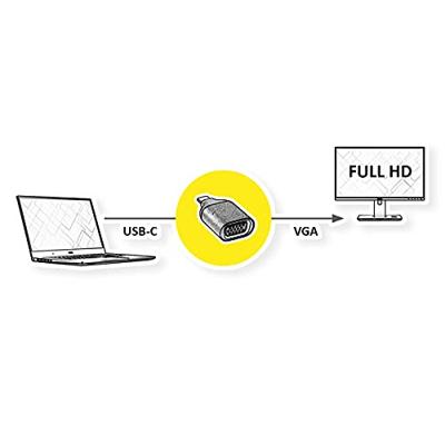 ROLINE Beeldscherm Adapter USB Type C - VGA - thumbnail