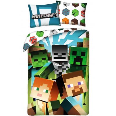 Minecraft Dekbedovertrek Faces - 140 x 200 cm - Katoen