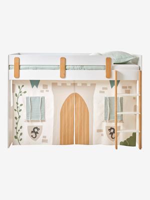 Een Ridderbed voor een halfhoogslaper uit de Everest-lijn. wit, bedrukt