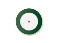 Pip Studio Ontbijtbord Love Birds Donkergroen 21cm - thumbnail