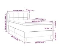Boxspring met matras fluweel donkergroen 140x200 cm - thumbnail