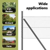 VidaXL Afrasteringspaal grijs 10 x 0,4 m (13 mm gaas) staal en pvc - thumbnail