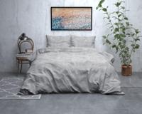RoyalTextile - Twin Washed Cotton Dekbedovertrek Flanel - Grijs - 200 x 220 - thumbnail