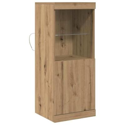 Dressoir artisanaal eikenkleurig 41 x 37 x 100 cm Bewerkt hout