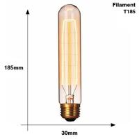 E27 40W Retro Edison gloeilamp gloeidraad Vintage ampul gloeilamp AC 220V(T185 Filament) - thumbnail