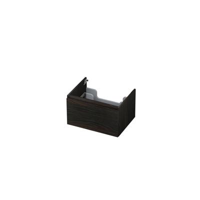 INK - Onderkast 1 Lade Greeploos met Houten Keerlijst - 600x450x350 Mm - Intens Eiken