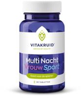 Vitakruid Multi Nacht Vrouw Sport 100% Vegan 30 - thumbnail