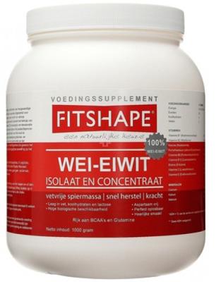 Fitshape Wei eiwit vanille 1 Kilogram