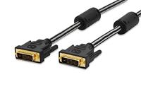 ednet 84520 DVI aansluitkabel (2 m, 24 Plus 1, 2x ferriet, stekker/stekker, DVI-D Dual Link) goud - thumbnail