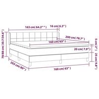 Boxspring met matras fluweel roze 160x200 cm - thumbnail