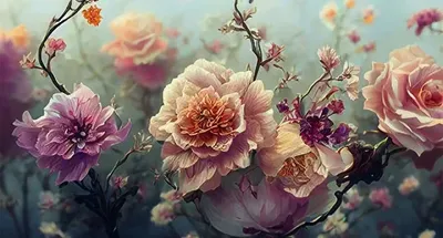 Alexsar Art Tuinschilderij rose floral 130x70cm