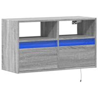 Tv-wandmeubel met LED 80x31x45 cm grijs sonoma eikenkleurig - thumbnail
