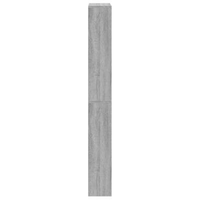 Schoenenkast met spiegel 4-laags 63x17x134 cm grijs sonoma