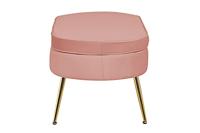 Artistiq Hocker 'Loulou' Velvet, kleur Roze - thumbnail