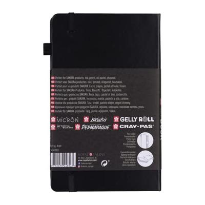 Schetsboek sakura 80 zwarte vellen 130x210mm zwart Schetsboek sakura 80 zwarte vellen 130x210mm zwart