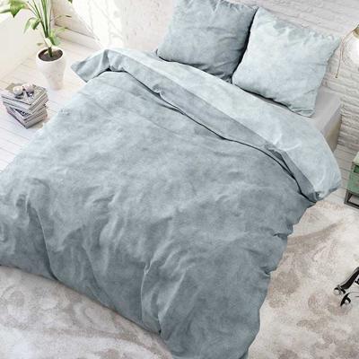 Sleeptime Flanel Washed Cotton Blauw 140 x 200/220 cm