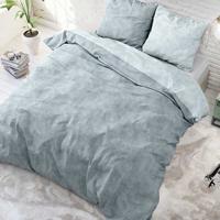 Sleeptime Flanel Washed Cotton Blauw 140 x 200/220 cm - thumbnail