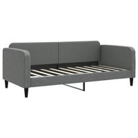 Slaapbank met onderschuifbed 90x190 cm stof donkergrijs - thumbnail