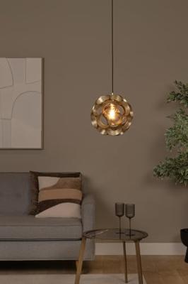 Lucide HANNELORE - Hanglamp - Ø 30 cm - 1xE27 - Mat Goud / Messing Lucide HANNELORE - Hanglamp - Ø 30 cm - 1xE27 - Mat Goud / Messing