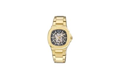 GV2 Automatic Men&apos;s Potente yellow Gold Bracelet Skeletal Watch 18115 Heren Horloge