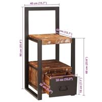 VidaXL Kledinghouder met lade multikleur massief gerecycled hout - thumbnail