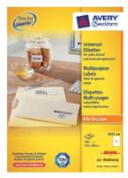 Avery-Zweckform 3655-200 Universele etiketten 210 x 148 mm Papier Wit 440 stuk(s) Permanent hechtend Inkjet, Laser (zwart/wit), Kopiëren (zwart/wit) - thumbnail