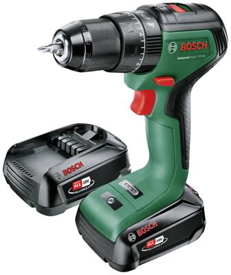 Bosch Home and Garden UniversalImpact 18V-60 06039D7102 Accu-schroefboormachine, Accu-schroefmachine 18 V 2.0 Ah Li-ion Incl. 2 accus, Incl. lader Bosch Home and Garden UniversalImpact 18V-60 06039D7102 Accu-schroefboormachine, Accu-schroefmachine 18 V 2.0 Ah Li-ion Incl. 2 accus, Incl. lader
