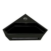 Hoekfontein BWS Jolie 35x20 cm Solid Surface Mat Zwart - thumbnail