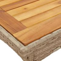 3-delige Tuinset met kussens poly rattan en acaciahout beige - thumbnail