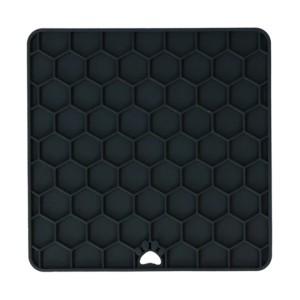 Eat Slow Live Longer Lick Mat Honeycomb Grijs
